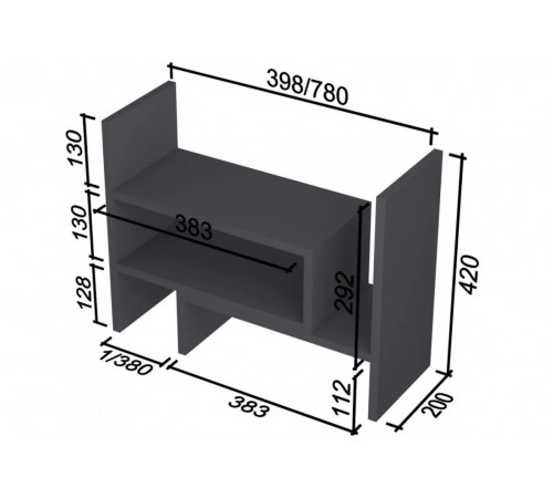 Надставка для стола NS-4 MSMLOFT