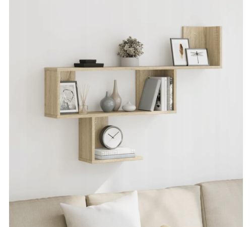 Настенная полка, дуб сонома