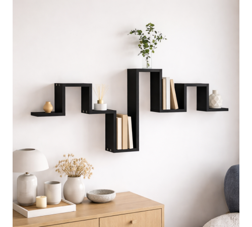 Настенная полка, черная