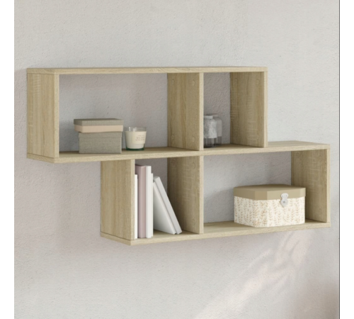 Настенная полка 100×20×53 см дуб Сонома