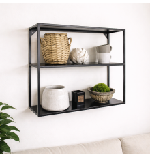 Настенная полка металлическая, черный