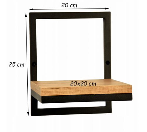 Настенная полка одинарная LOFT