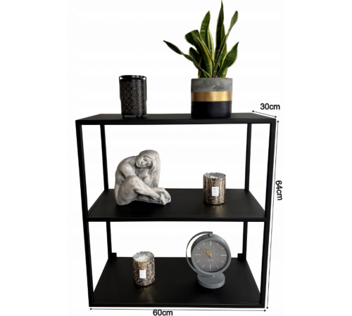 Настенная полка 3 уровня Hanging черный