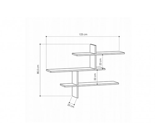 Настенная полка для книг LEO Oak