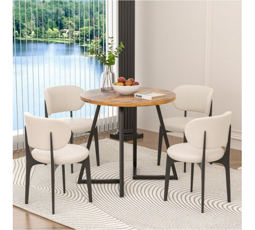 Небольшой круглый обеденный стол на 4 человека