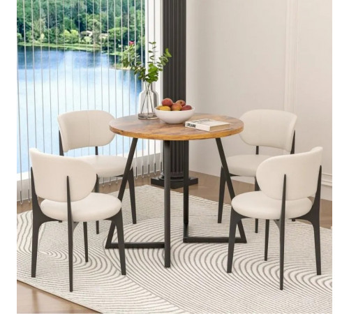 Небольшой круглый обеденный стол на 4 человека