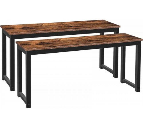 Скамейка обеденная MSM 100×28×50 — лофт, металл/ДСП