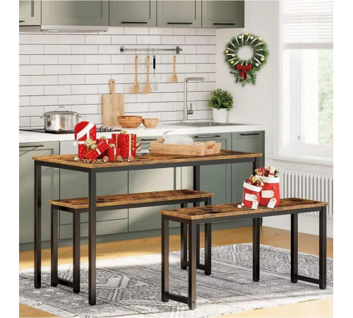 Скамейка обеденная MSM 100×28×50 — лофт, металл/ДСП