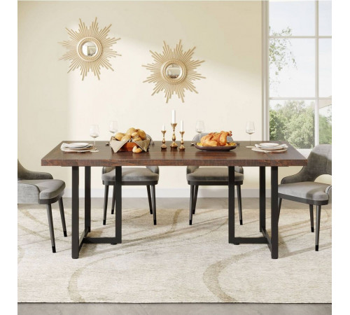 Обеденный стол, прямоугольный кухонный стол на 4–6 человек