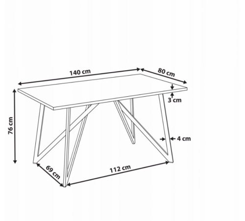 Кухонный обеденный стол (лофт)