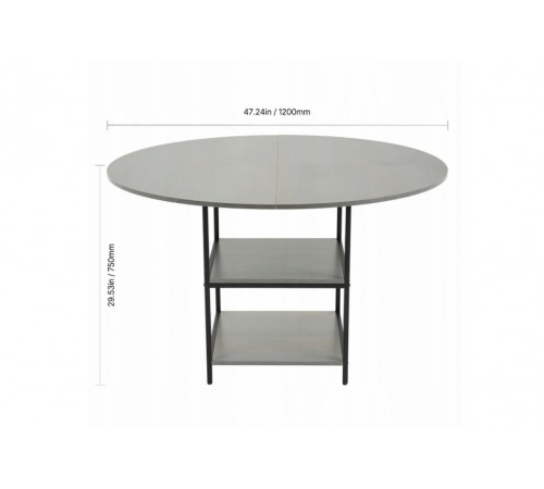 Обеденный стол VEVOR круглый 120 см на 2–4 чел.