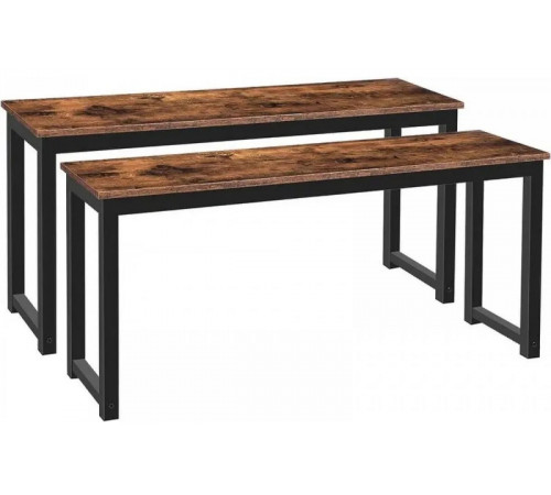 Скамейка обеденная MSM 100×28×50 — лофт, металл/ДСП