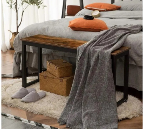 Скамейка обеденная MSM 100×28×50 — лофт, металл/ДСП