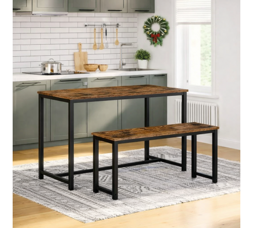 Скамейка обеденная MSM 100×28×50 — лофт, металл/ДСП