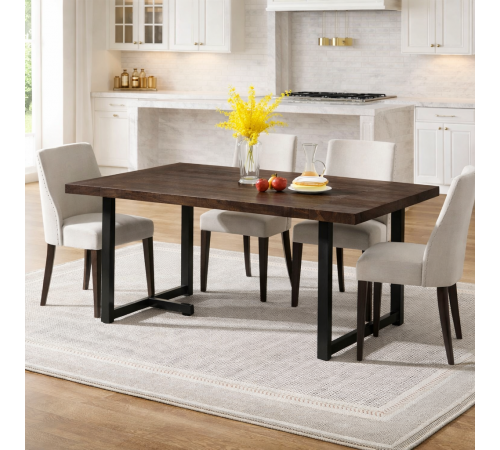 Обеденный стол, прямоугольный кухонный стол на 4–6 человек