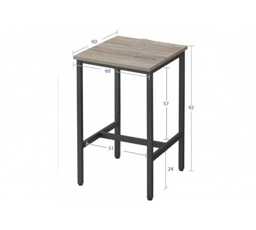 Обідній стіл на металевій основі Mciver