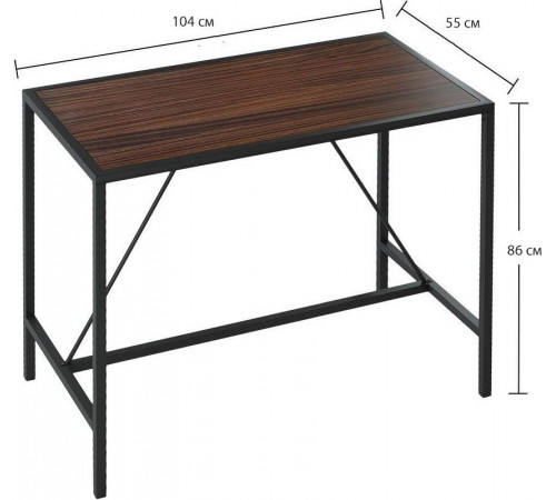Обеденный стол с металлическим каркасом Riley