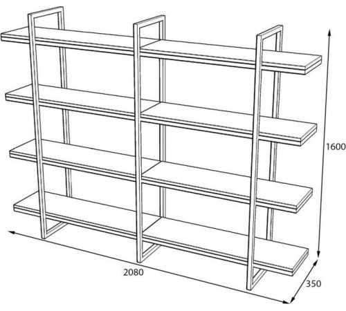 Loft стеллаж в офис