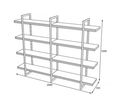 Loft стеллаж в офис