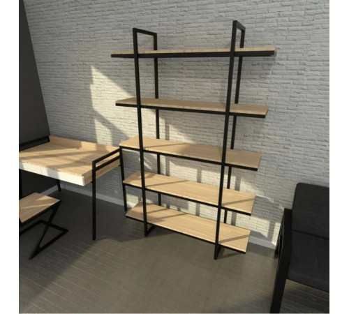 Офісний стелаж AL3 стиль Loft  — 130 × 35 × 200 см