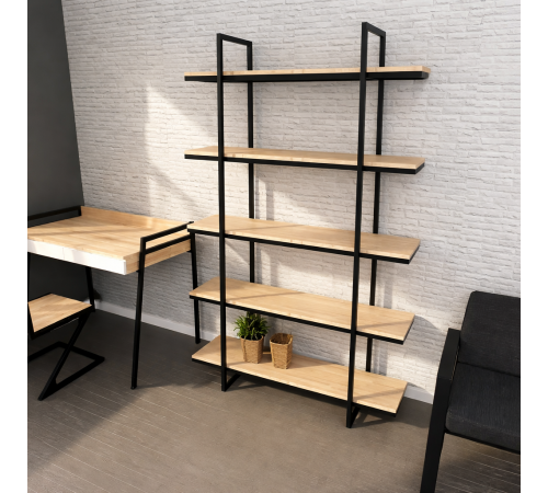 Офісний стелаж AL3 стиль Loft  — 130 × 35 × 200 см