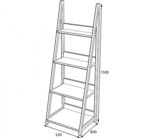 Офісний стелаж leober у стилі Loft — 52×40×150 см
