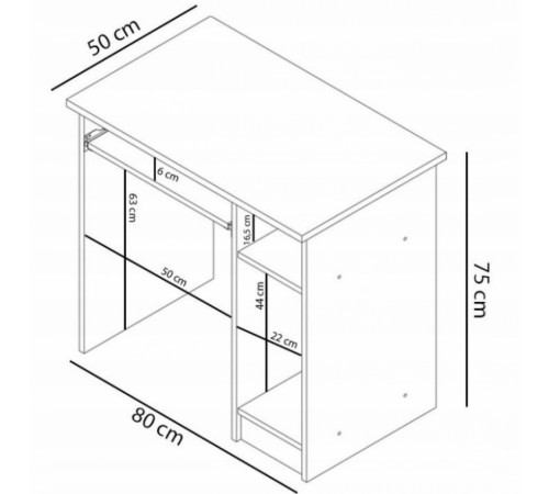 Офисный стол 80 см. Compact Loft Desk.