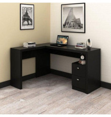 Офісний стіл з 2 ящиками, чорний