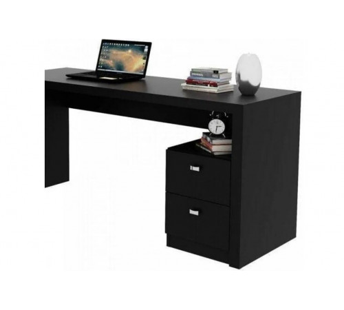 Офисный стол с 2 ящиками - черный