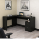 Офисный стол с 2 ящиками - черный