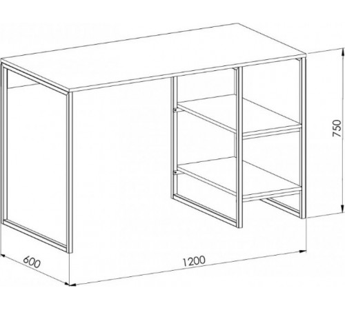 Письменный стол с 2 полками