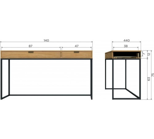 Письменный стол Woodood SILAS – лофт дизайн от MSM