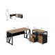Г-образный стол с шкафом для файлов — 140×60×75 см