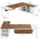 Письменный стол Г-образный с тумбой для файлов