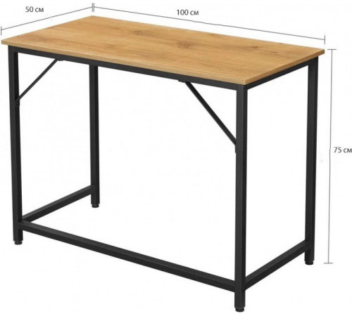 Письменный стол на металлической основе (100×50×75 см) — MSMLOFT