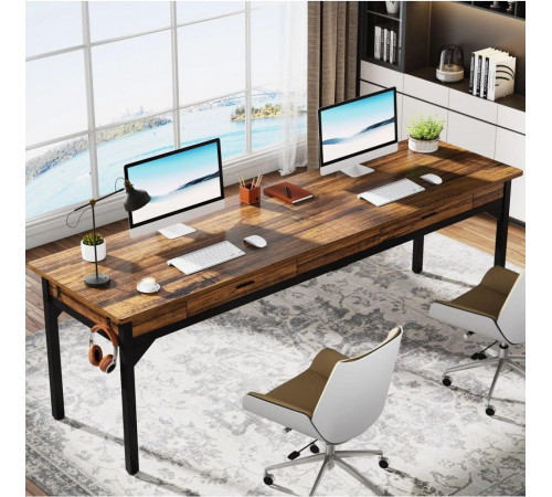 Письмовий стіл із 2 ящиками 82×200×60 см — MSMLOFT