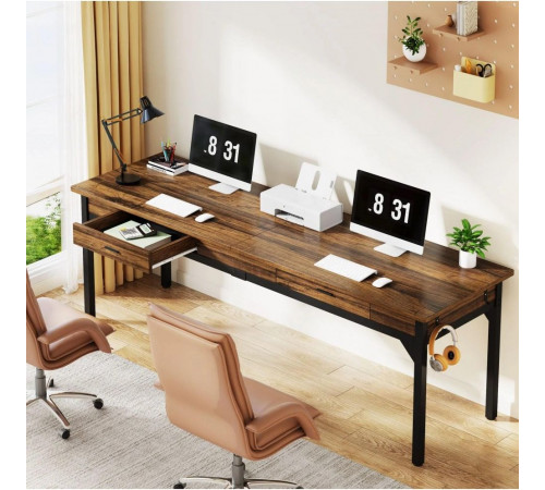 Письмовий стіл із 2 ящиками 82×200×60 см — MSMLOFT