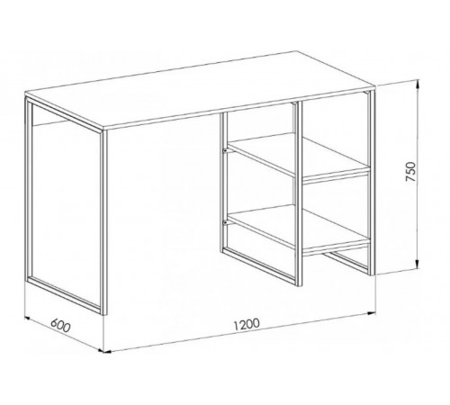 Письменный стол с 2 полками
