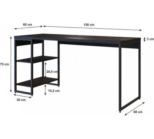 Письменный стол Dynamica (орех) – лофт стиль от MSM