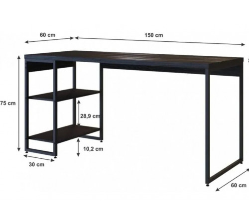Письменный стол Dynamica (орех) – лофт стиль от MSM