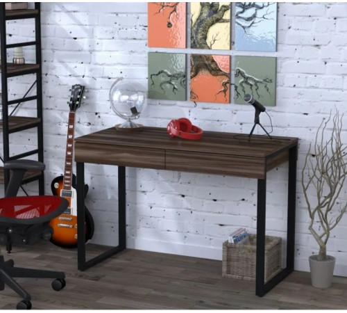 Письменный стол L-11 MSMLOFT – 110×55×75 см, стальная основа и ДСП.