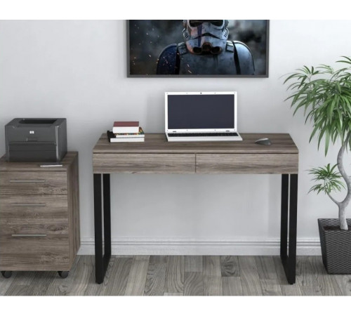 Письменный стол L-11 MSMLOFT – 110×55×75 см, стальная основа и ДСП.