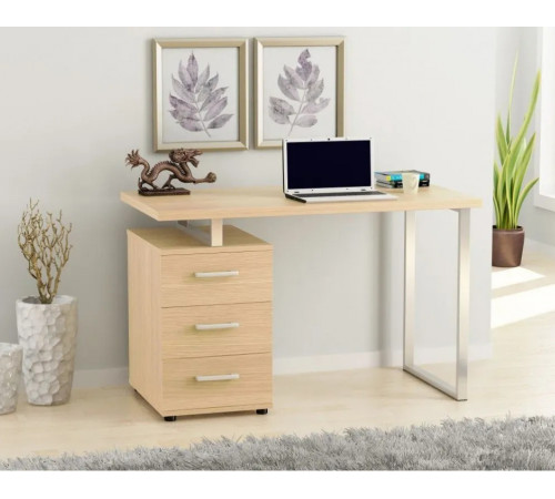 Письменный стол L-27 MSMLOFT – 120×60×75 см, с ящиками