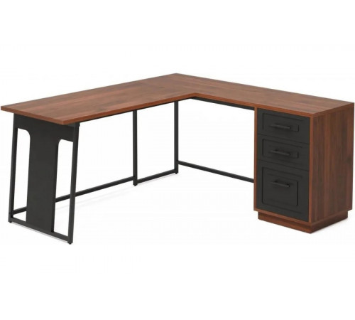 Письменный L-образный стол с ящиками – MSMLOFT (140×50×75 см)