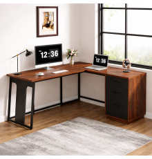 Письменный стол L-образный с ящиком