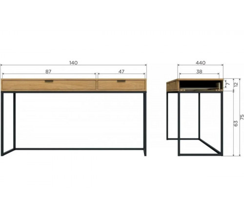 Письменный стол Woodood SILAS – лофт дизайн от MSM