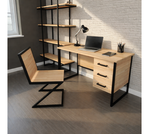 Письменный стол в стиле Loft для офиса — 120×60×76 см.