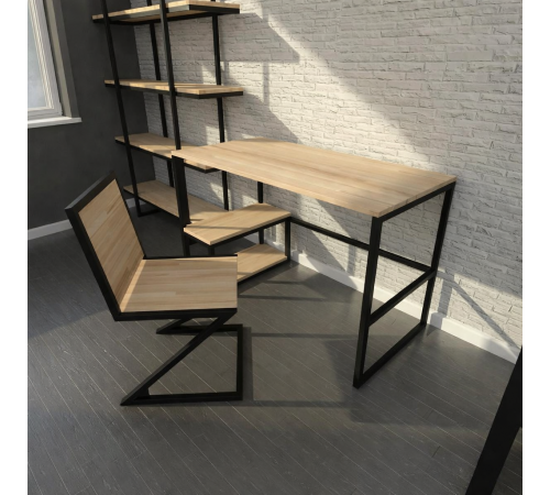 Письменный стол в стиле Loft офисный — 120×60×76 см (MSM)