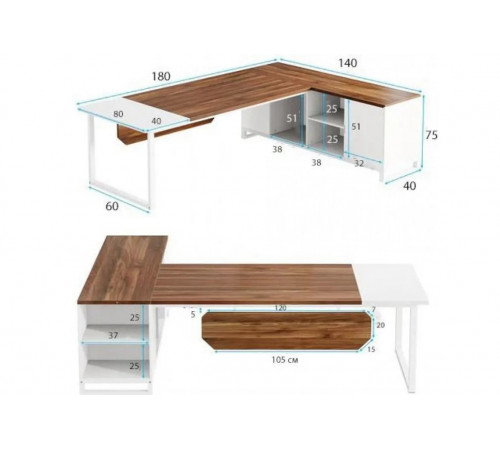 L-образный стол MSMLOFT: Полноценное рабочее место "все в одном"