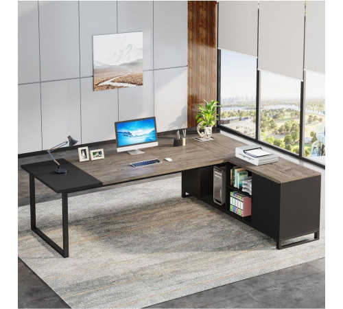 Письменный стол Г-образный с тумбой для файлов